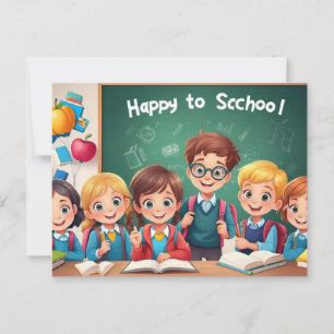 Happy back to school postkarte