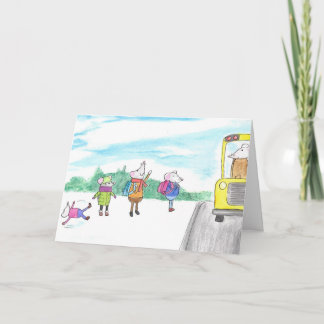 Happy Back-to-School Rats Card Karte