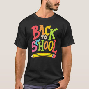 Happy Back to School Stift farbenfrohe Lehrerin Ju T-Shirt