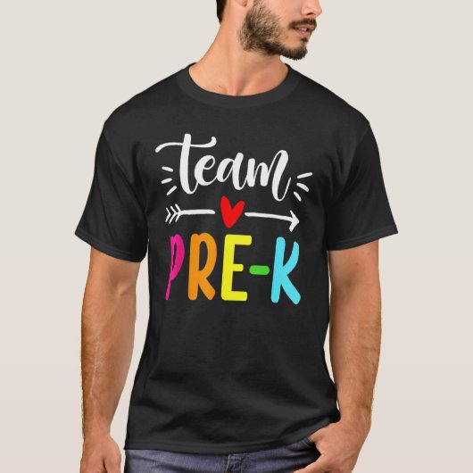 Happy Back To School Team Pre K Preschool Teacher T-Shirt (Vorderseite)