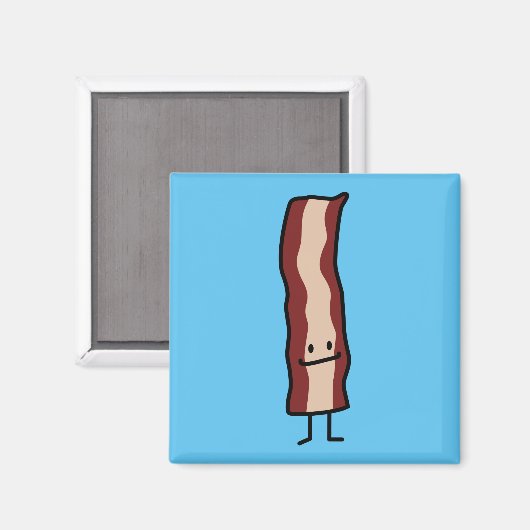 Happy Bacon Smirk Classic Design Magnet (Vorderseite/Rückseite)