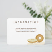 Happy Bagel Wedding White Brown Cream Info Begleitkarte (Stehend Vorderseite)