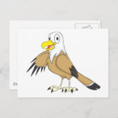 Happy Bald Eagle Postkarte (Vorne/Hinten)