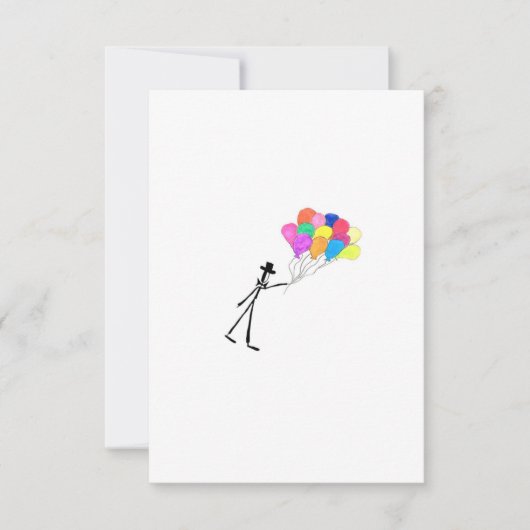 Happy Balloons Flat Card (Vorderseite)