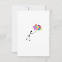 Happy Balloons Flat Card