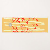 Happy Bamboo Zen Light Custom Monogram Yogamatte (Vorderseite (Horizontal))