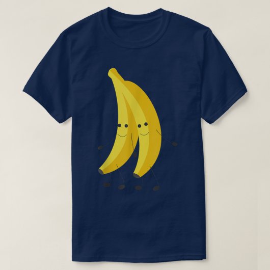 Happy Banana Pairs Walking Fruit Cute  T-Shirt (Design vorne)