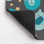 Happy Bär Kings Muster skandinavischen Stil Mousepad (Ecke)