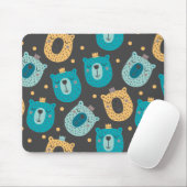 Happy Bär Kings Muster skandinavischen Stil Mousepad (Mit Mouse)