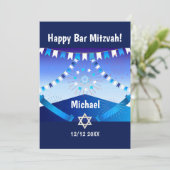 Happy Bar Mitzvah 20XX Einladung (Stehend Vorderseite)