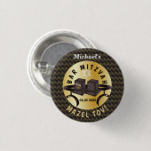 Happy Bar Mitzvah 20XX Gold Decorative Button (Vorne & Hinten)