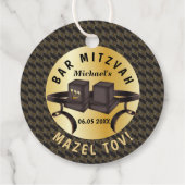 Happy Bar Mitzvah 20XX Gold Decorative Geschenkanhänger (Rückseite)