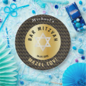 Happy Bar Mitzvah 20XX Gold Decorative Pappteller (Party)