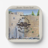 Happy Bar Mitzvah Jerusalem Kotel Western Wall Pappteller (Vorderseite)