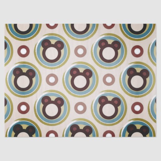 Happy-Bären-Papiertaschentuch Seidenpapier (Vorderseite)