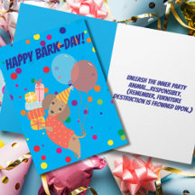 Happy Bark Day Funny Dackel Geburtstag