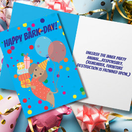 Happy Bark Day Funny Dackel Geburtstag Karte