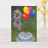 Happy Barkday Karte (Gelbe Blume)