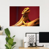 Happy Bartded Dragon Poster (Heimbüro)