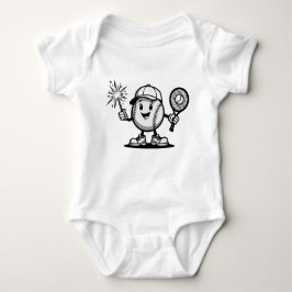 Happy Baseball mit Sparkler und Racket Baby Strampler