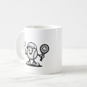 Happy Baseball mit Sparkler und Racket Kaffeetasse (Vorderseite Links)
