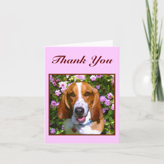 Happy Basset Hound Dankeskarte