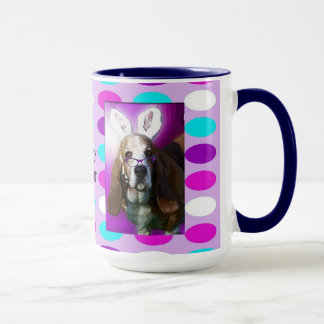 Happy Basset Hound Osterkaffee Tasse