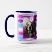 Happy Basset Hound Osterkaffee Tasse (Links)