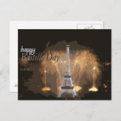 Happy Bastille Day France v2 Postkarte (Vorne/Hinten)