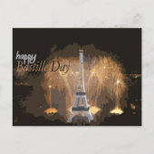Happy Bastille Day France v2 Postkarte (Vorderseite)