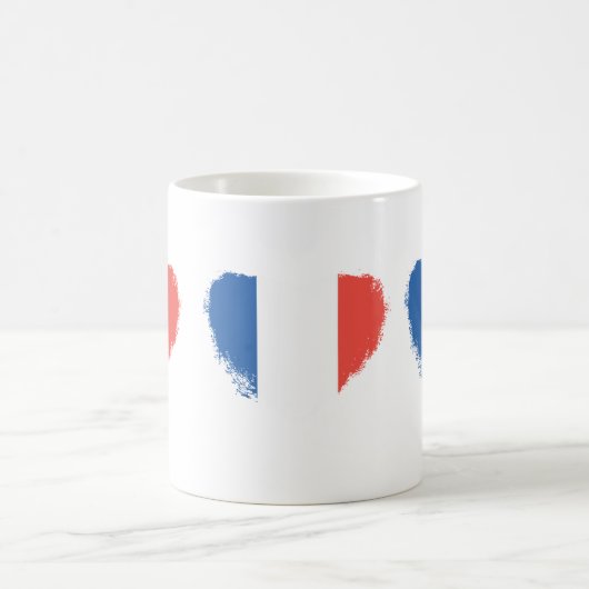 Happy Bastille Day Hearts Kaffee Tasse (Mittel)