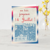 Happy Bastille Day Karte (Gelbe Blume)