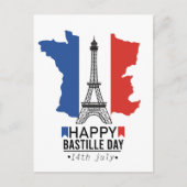 Happy Bastille Day Postkarte (Vorderseite)
