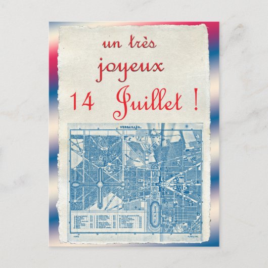 Happy Bastille Day Postkarte (Vorderseite)