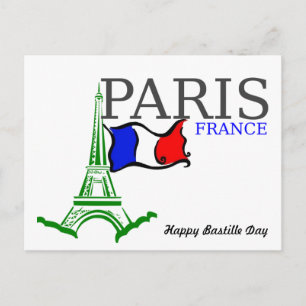 Happy Bastille Day Postkarte