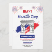 Happy Bastille Day Template Einladung (Vorne/Hinten)