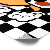 Happy Bath Time Black Labrador Cartoon Poster (Ecke)