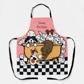 Happy Bath Time Chocolate Labrador Schürze (Vorderseite)