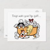 Happy Bath Time Yellow Labrador Cartoon Postkarte (Vorne/Hinten)