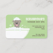 Happy Bathtub Dog | Hundefisch | Pet Grooming Visitenkarte (Vorderseite)