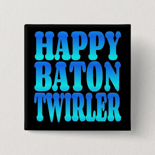 Happy Baton Twirler in Blue Button (Vorderseite)