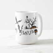 Happy Bats Halloween Kaffeetasse (VorderseiteRechts)