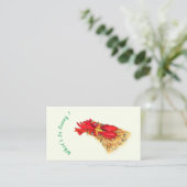 Happy Bauer Business Card - Happy Chickens Farm Visitenkarte (Stehend Vorderseite)