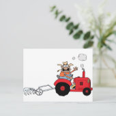 Happy Bauer mit einem Traktor Postkarte (Stehend Vorderseite)