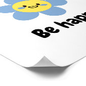 Happy Be Happy - Positive Mindset Kids Print Poster (Ecke)
