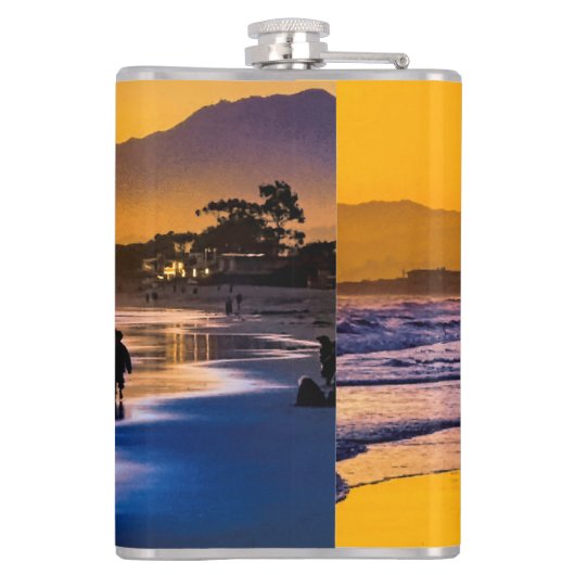 Happy Beach Dancer bei Sunset Flachmann (Rückseite)