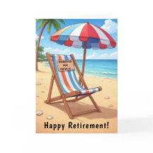 Happy Beach Retirement Personalisiert Card