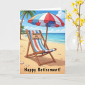 Happy Beach Retirement Personalisiert Card Karte (Gelbe Blume)