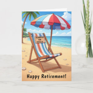 Happy Beach Retirement Personalisiert Card Karte