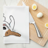 Happy Beagle Cartoon Dog Niedliche Haustiere Tiere Geschirrtuch (Viertel Falte)